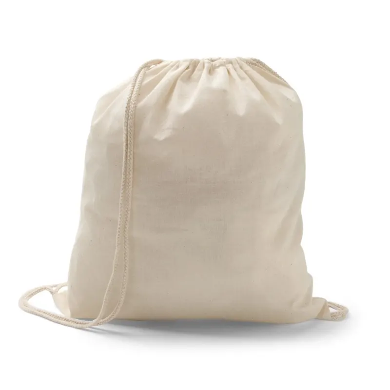 Rucsac cu snur 100% bumbac (100 g/m²) Hanover – cu logo-ul firmei