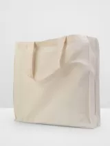 Sacoșe textile din Bumbac SBT 145 g/m² - Natur (cu burduf) — fotografia 4