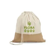 Rucsac cu snur 100% bumbac (160 g/m²) Sablon – cu logo-ul firmei — fotografia 5