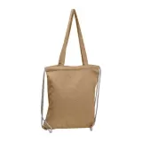 Sacoșă textilă 2 în 1 din bumbac reciclat (sacoșă si rucsac) 140 g/m² — fotografia 5