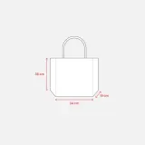 Geantă din iută cu mânere din bumbac. Prezintă închidere cu fermoar – cu logo-ul firmei — fotografia 4