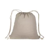 Rucsac din bumbac reciclat, cu șnur, de 150 g/m² – cu logo-ul firmei — fotografia 2