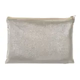 Trusă de cosmetice din policoton strălucitor, de 90 g/m², cu fermoar – cu logo-ul firmei — fotografia 2