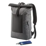 Rucsac pentru laptop din poliester reflectorizant – cu logo-ul firmei — fotografia 1