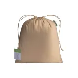 Pungă cadou din bumbac organic, 140 g/m², 25 x 30 cm – cu logo-ul firmei — fotografia 2