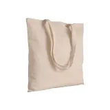 Pungă de cumpărături din bumbac de 120 g/m², cu mânere lungi – cu logo-ul firmei — fotografia 1