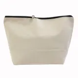 Trusă de cosmetice din bumbac periat, 10 oz, cu fermoar – cu logo-ul firmei — fotografia 2