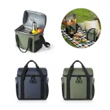 Geantă frigorifică căptușită din poliester reciclat 600D ripstop 11 L Roma M – cu logo-ul firmei — fotografia 2
