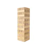 Turn din blocuri de lemn, 45 de blocuri, cu săculeț din bumbac – cu logo-ul firmei — fotografia 3