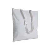 Geantă de cumpărături din pânză de 280 g/m², cu mânere lungi – cu logo-ul firmei — fotografia 1