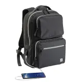Rucsac pentru laptop din R-pet, cu port USB extern – cu logo-ul firmei — fotografia 1