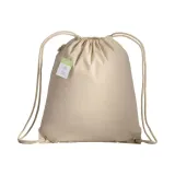 Pungă din bumbac organic cu șnur și colțuri întărite – cu logo-ul firmei — fotografia 2