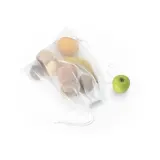 Geantă pliabilă din plasă și poliester reciclat 190T (100% rPET) Bolzano – cu logo-ul firmei — fotografia 7