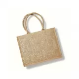Sacoșă textilă iuta cu fire aurii big - Shimmer Jute Shopper — fotografia 2