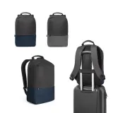 Rucsac anti-furt din poliester reciclat de înaltă densitate 600D Genoa Bpack – cu logo-ul firmei — fotografia 2