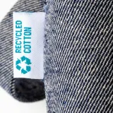 Pungă de cumpărături din bumbac reciclat, 280 g/m², cu mânere lungi – cu logo-ul firmei — fotografia 4