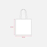Pungă de cumpărături din bumbac de 135 g/m², cu mânere lungi – cu logo-ul firmei — fotografia 4