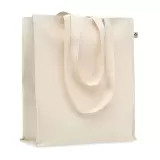 Sacoșe textile din Bumbac Organic SBT 140 g/m² - Natur (cu burduf) — fotografia 1