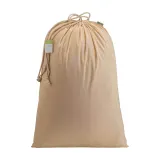 Pungă cadou din bumbac organic, 140 g/m², 50 x 75 cm – cu logo-ul firmei — fotografia 2