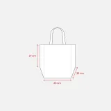 Pungă de cumpărături pentru pizza din material nețesut de 80 g/m² – cu logo-ul firmei — fotografia 3