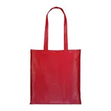 Geantă de cumpărături strălucitoare din policoton, 150 g/m² – cu logo-ul firmei — fotografia 2