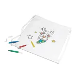 Rucsac cu snur de colorat pentru copii Glencoe – cu logo-ul firmei — fotografia 6