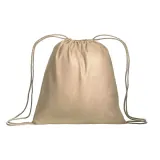 Rucsac din bumbac de 95 g/m², cu închidere cu șnur – cu logo-ul firmei — fotografia 2
