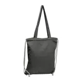 Sacoșă textilă 2 în 1 din bumbac reciclat (sacoșă si rucsac) 140 g/m² — fotografia 2