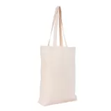 Sacoșă textilă cu burduf din bumbac premium de 240g cu mânere lungi 38x42x9cm — fotografia 1