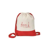 Rucsac cu snur 100% bumbac (180 g/m²) Romford – cu logo-ul firmei — fotografia 5