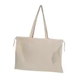 Sacoșă textilă mare din bumbac organic cu mânere lungi si snur strangere 180 g/m² — fotografia 2