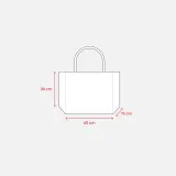 Geantă de cumpărături din bumbac laminat, 300 g/m² – cu logo-ul firmei — fotografia 3