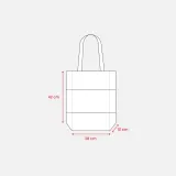 Pungă de cumpărături din material nețesut, sudată termic, cu pliu de lărgire – cu logo-ul firmei — fotografia 4