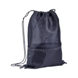 Rucsac din poliester 210T, cu plasă și închidere cu șnur – cu logo-ul firmei — fotografia 1