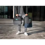 Rucsac anti-furt din poliester reciclat de înaltă densitate 600D Genoa Bpack – cu logo-ul firmei — fotografia 5