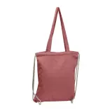 Sacoșă textilă 2 în 1 din bumbac reciclat (sacoșă si rucsac) 140 g/m² — fotografia 3