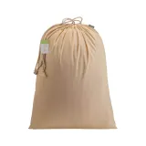 Pungă cadou din bumbac organic, 140 g/m², 40 x 50 cm – cu logo-ul firmei — fotografia 2