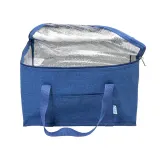Geantă termoizolantă Melange din PET reciclat, cu interior argintiu – cu logo-ul firmei — fotografia 3