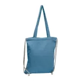 Sacoșă textilă 2 în 1 din bumbac reciclat (sacoșă si rucsac) 140 g/m² — fotografia 4