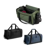 Geantă de sport din poliester reciclat 600D de înaltă densitate Faro – cu logo-ul firmei — fotografia 2