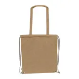 Sacoșă textilă 2in1 din bumbac reciclat Addison, 140 g/m² — fotografia 3