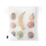 Geantă pliabilă din plasă și poliester reciclat 190T (100% rPET) Bolzano – cu logo-ul firmei — fotografia 6