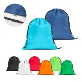 Rucsac cu snur 190T poliester reciclat (100% rPET) Pemba – cu logo-ul firmei — fotografia 2