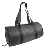 Geantă sport cilindrică pliabilă din poliester 210D – cu logo-ul firmei — fotografia 3