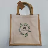 Sacoșă textilă pentru pictat din iuta si bumbac - Printers' Midi Jute Bag — fotografia 4