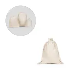 Pungă mică de cadou, 100% bumbac (120 g/m²) Giftwrap S – cu logo-ul firmei — fotografia 2