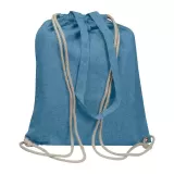 Sacoșă textilă 2 în 1 din bumbac reciclat (sacoșă si rucsac) 140 g/m² — fotografia 1