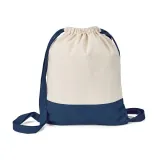Rucsac cu snur 100% bumbac (180 g/m²) Romford – cu logo-ul firmei — fotografia 1