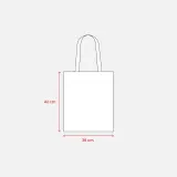 Geantă de cumpărături strălucitoare din policoton, 150 g/m² – cu logo-ul firmei — fotografia 4
