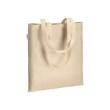 Pungă de cumpărături din bumbac organic, 220 g/m², cu mânere lungi – cu logo-ul firmei — fotografia 1